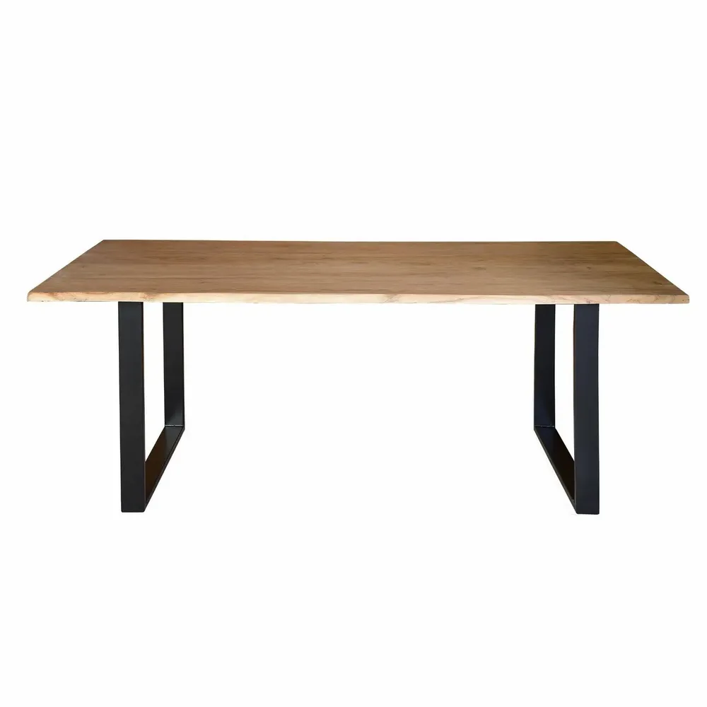 Dining Tables - Acacia wood dining table and metal legs - GINER Y COLOMER