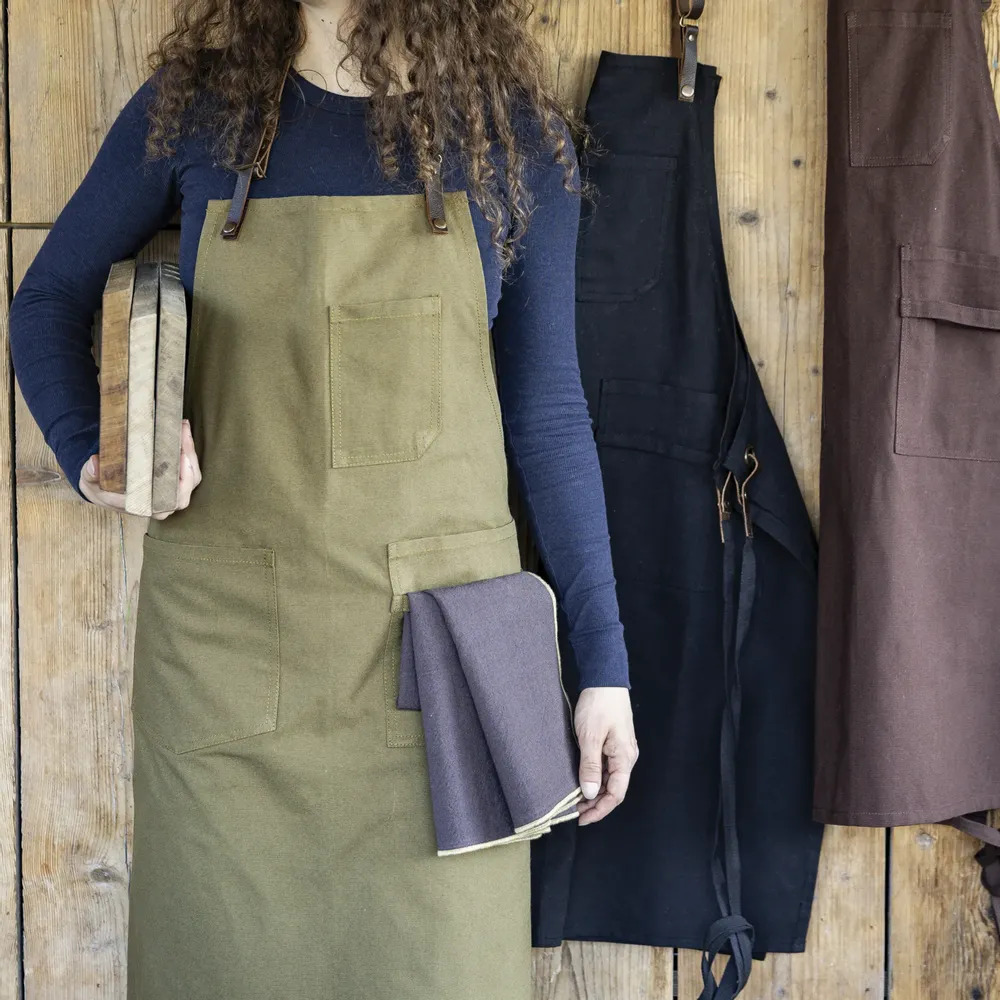 Aprons - Léo Kitchen Apron Noir 70 X 90 - MAISON VIVARAISE - SDE VIVARAISE WINKLER