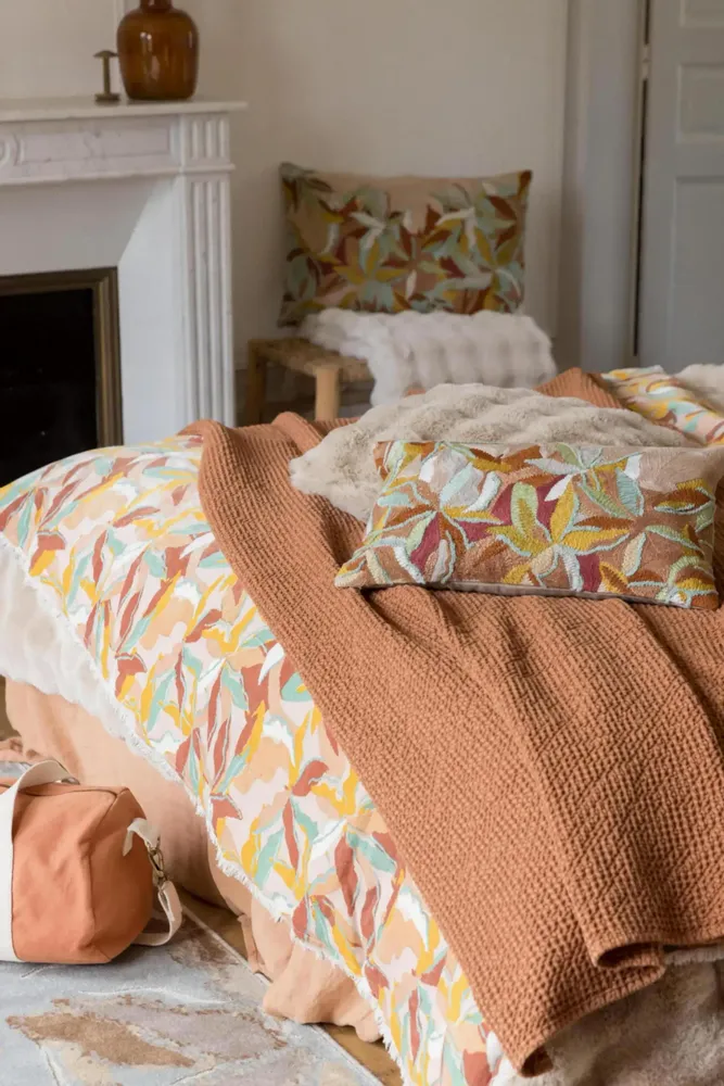 Bed linens - Alina Printed Comforter Dragée 85 X 200 - MAISON VIVARAISE - SDE VIVARAISE WINKLER
