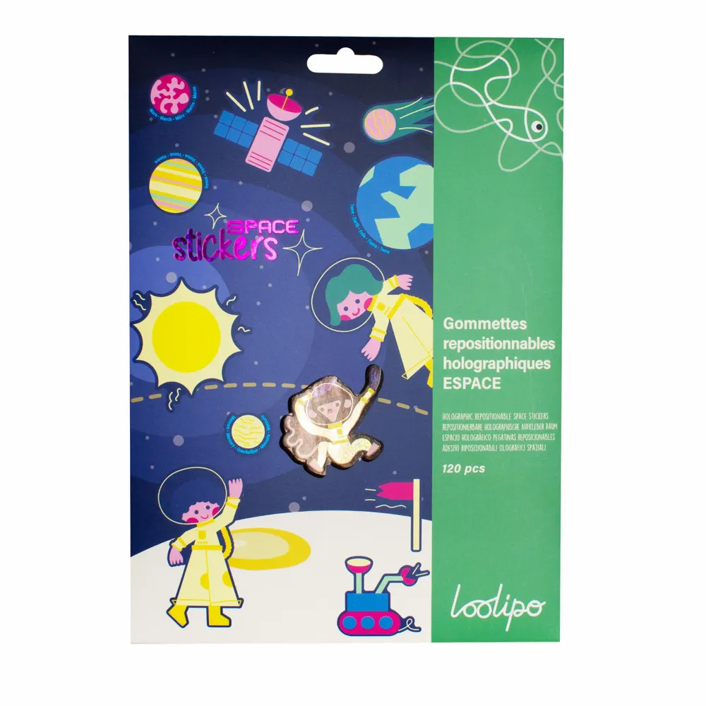 Children's arts and crafts - PAPER STICKERS - SPACE - LOOLIPO