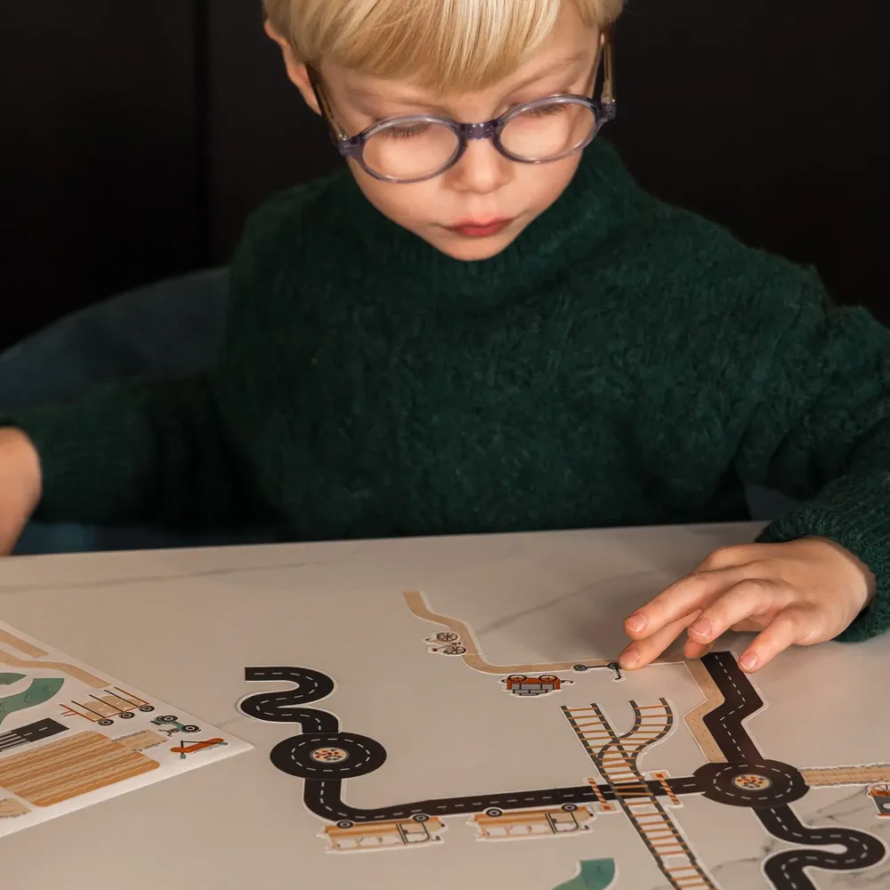 Children's arts and crafts - PAPER STICKERS - TRANSPORT - LOOLIPO