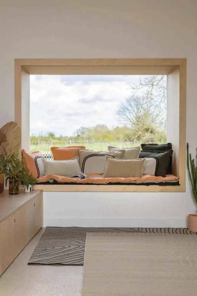 Coussins - Coussin uni Laly Olive 45 x 45 - MAISON VIVARAISE - SDE VIVARAISE WINKLER