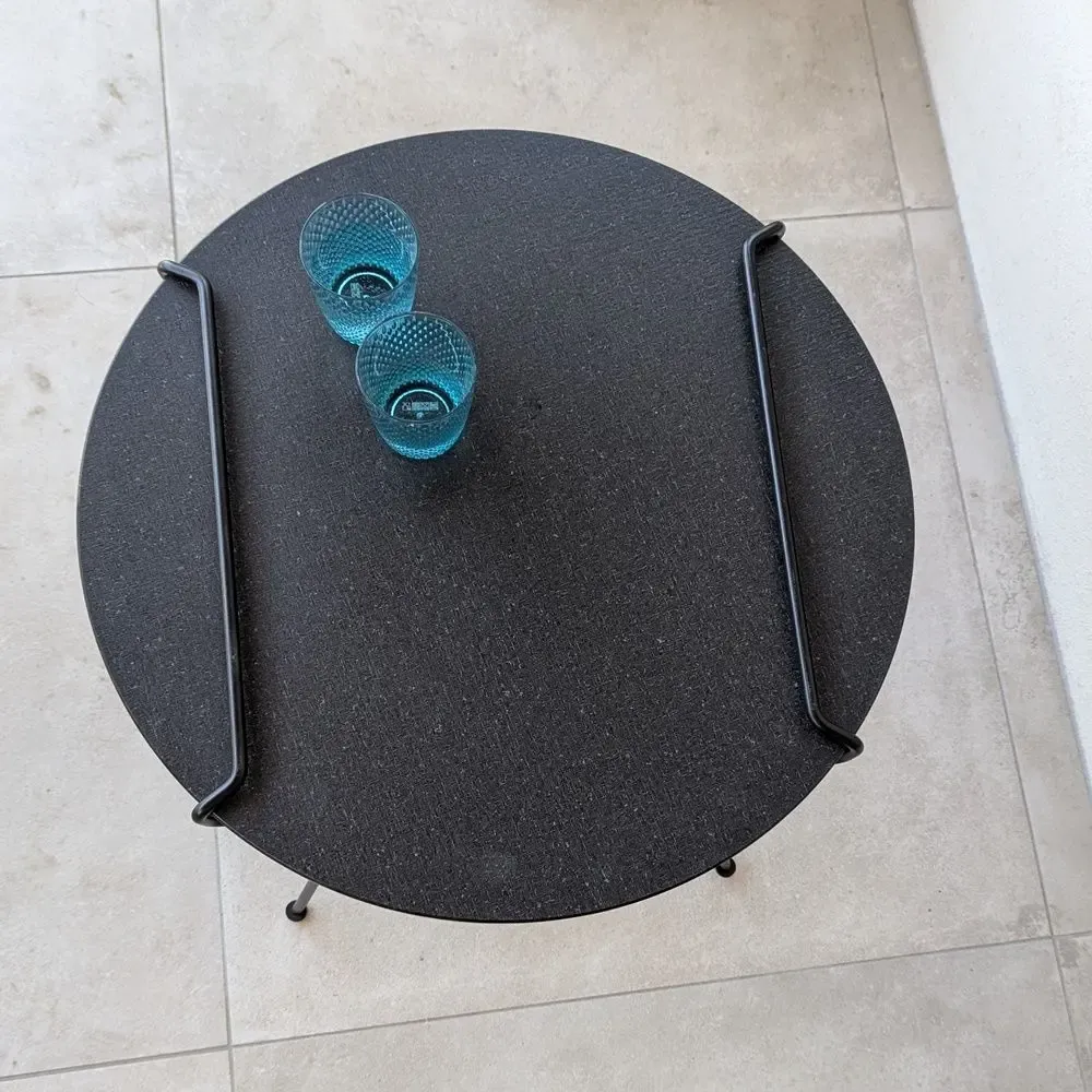Coffee tables - Coffee table with black stone top - Accorde moi - Diameter 60cm - C'EST BIEN FAIT