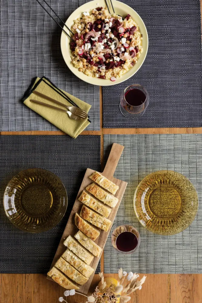 Table cloths - Canna Placemat Set Ombre/Or 33 X 45 - MAISON VIVARAISE - SDE VIVARAISE WINKLER