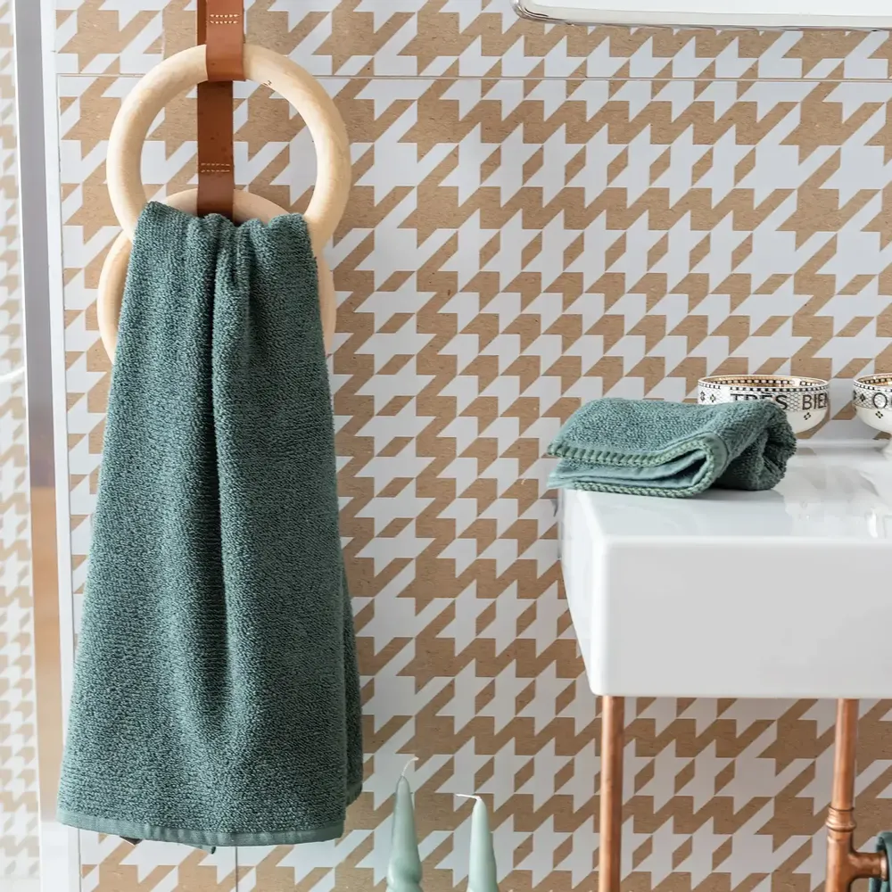 Serviettes de bain - Drap de bain Bora Fougère 90 x 150 - MAISON VIVARAISE - SDE VIVARAISE WINKLER