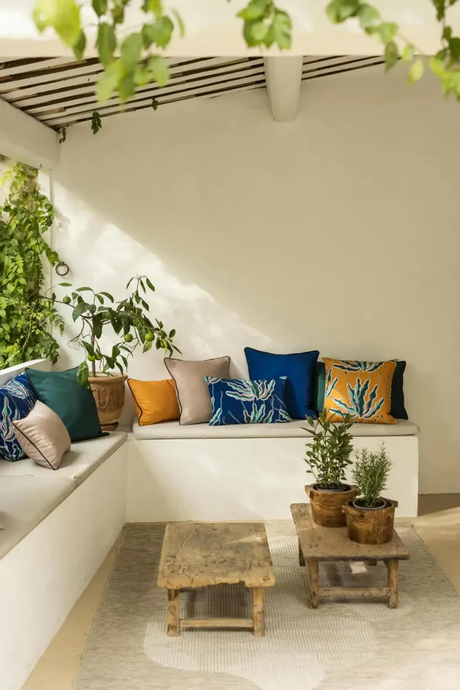 Coussins - Coussin uni Alga outdoor Bronze 30 x 50 - MAISON VIVARAISE - SDE VIVARAISE WINKLER