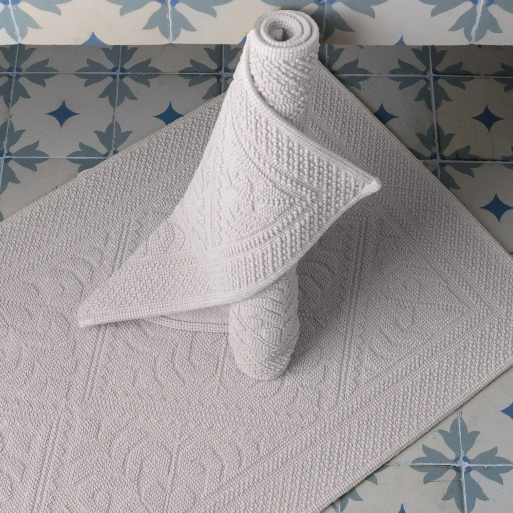 Autres linges de bain - Tapis Enzo Neige 54 X 110 - MAISON VIVARAISE - SDE VIVARAISE WINKLER