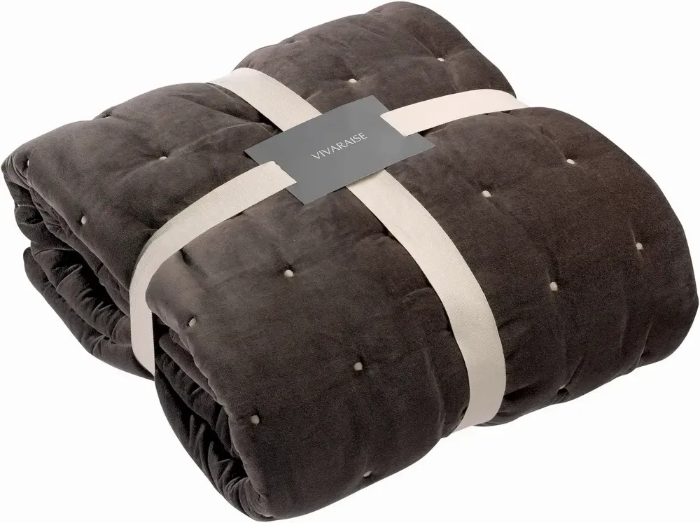 Bed linens - Elise plain bed runner Camel 90 X 240 - MAISON VIVARAISE - SDE VIVARAISE WINKLER