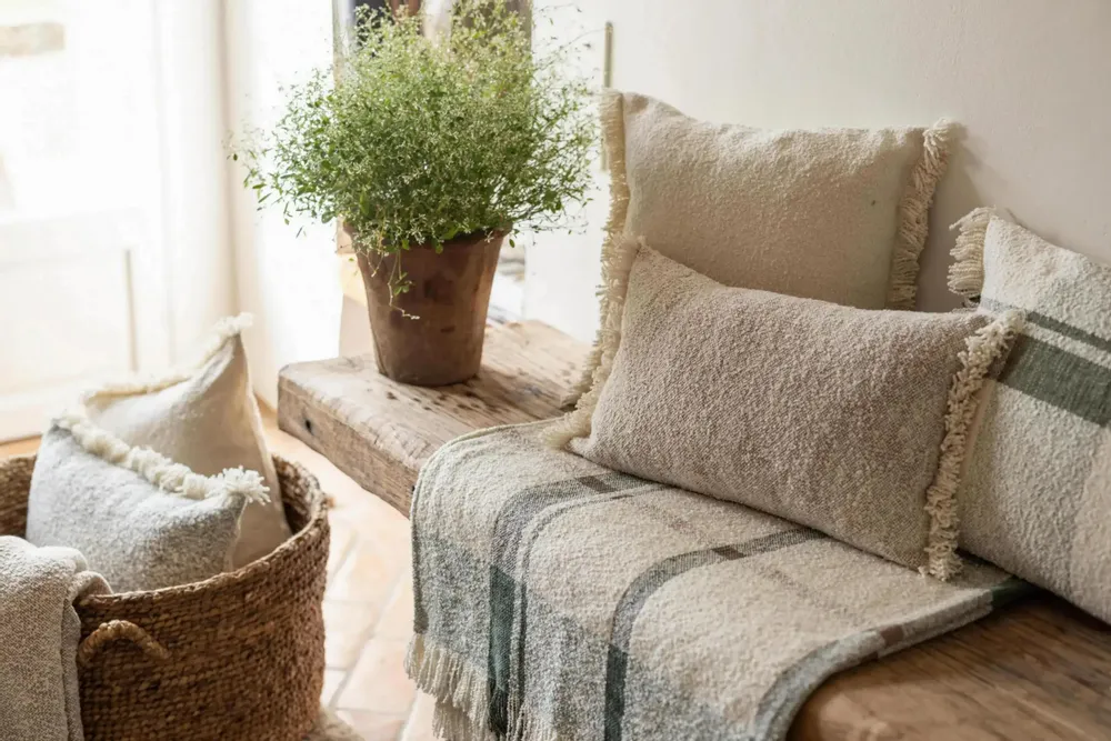 Coussins - Coussin chiné Jane Cacao 30 x 50 - MAISON VIVARAISE - SDE VIVARAISE WINKLER