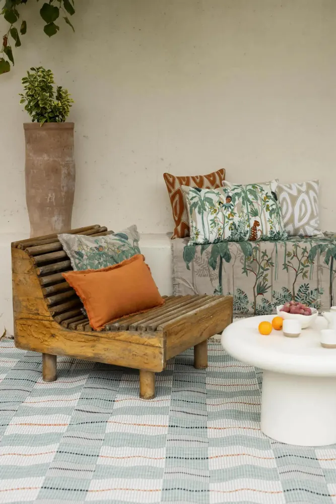 Cushions - Embroidered Cushion Raja Multico 40 X 65 - MAISON VIVARAISE - SDE VIVARAISE WINKLER