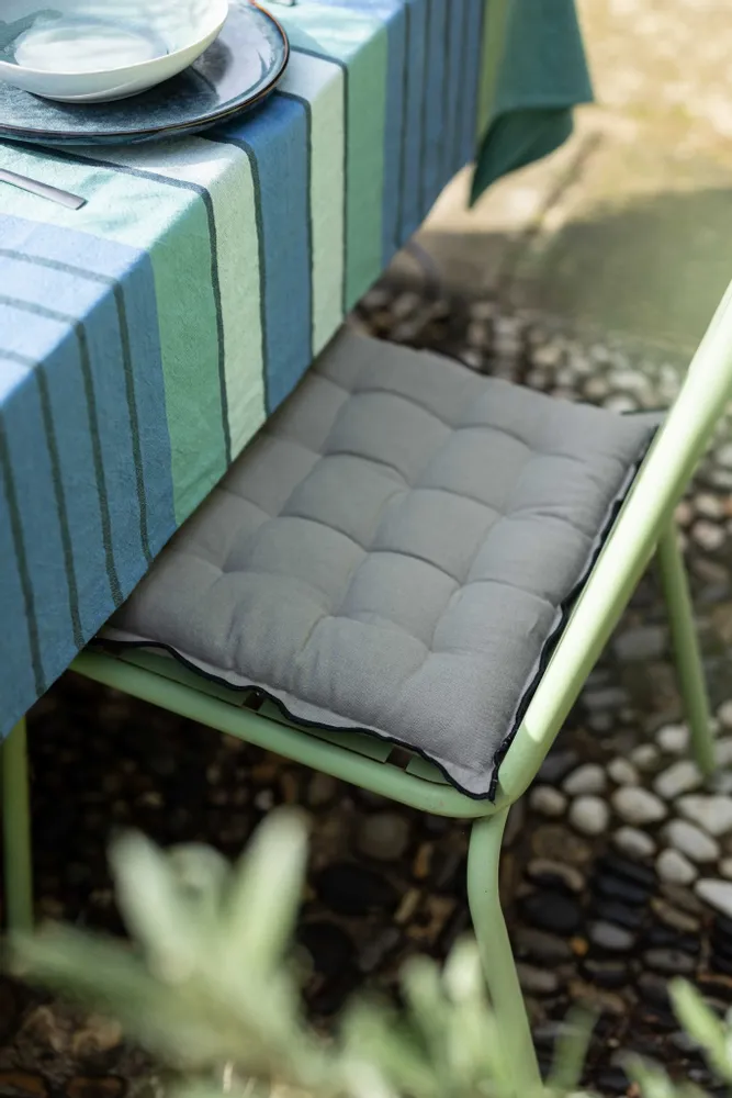 Chaises - Galette de chaise Grace recyclée Ombre 40 x 40 x 3 cm - MAISON VIVARAISE - SDE VIVARAISE WINKLER