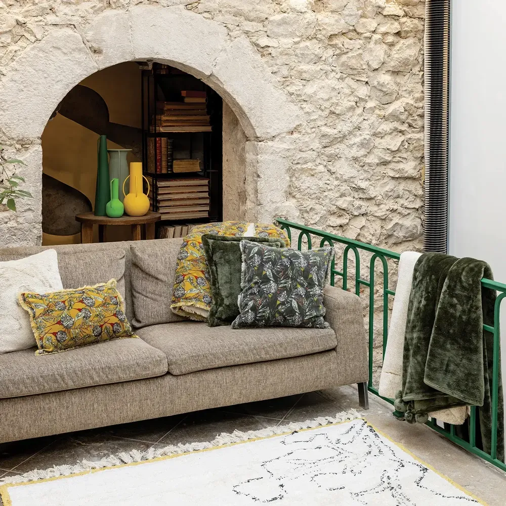 Cushions - Tender Cushion Fougère 50 X 50 - MAISON VIVARAISE - SDE VIVARAISE WINKLER