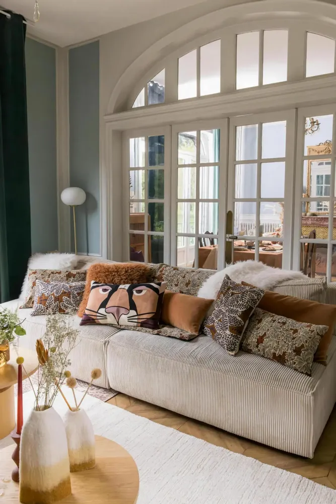 Cushions - Plain Cushion Elise Rouille 40 X 65 - MAISON VIVARAISE - SDE VIVARAISE WINKLER