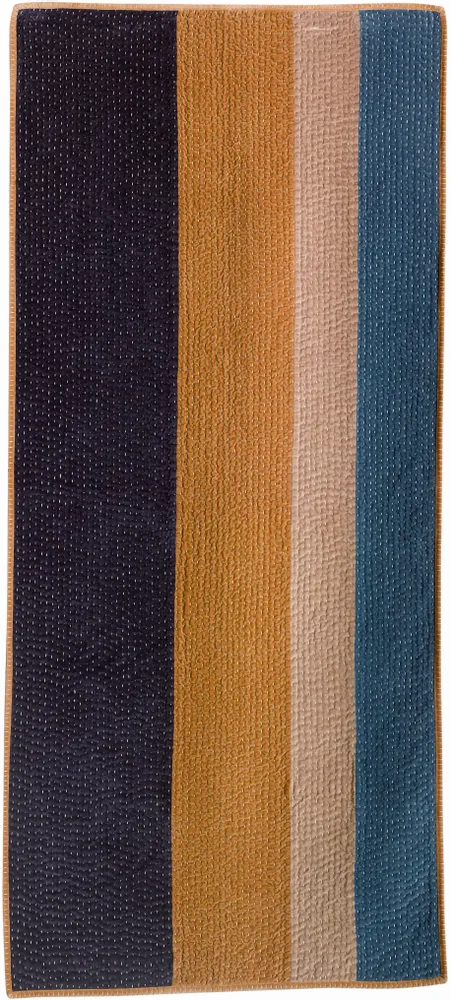 Linge de lit - Edredon Elise patchs Cobalt 80 x 180 - MAISON VIVARAISE - SDE VIVARAISE WINKLER