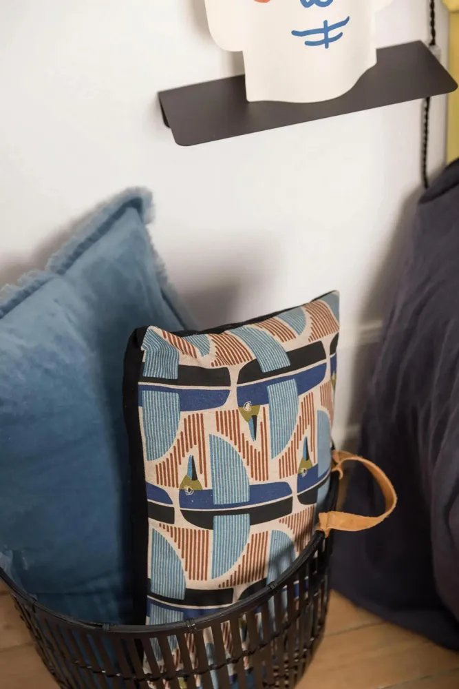 Coussins - Coussin uni Fara Acier 40 x 65 - MAISON VIVARAISE - SDE VIVARAISE WINKLER