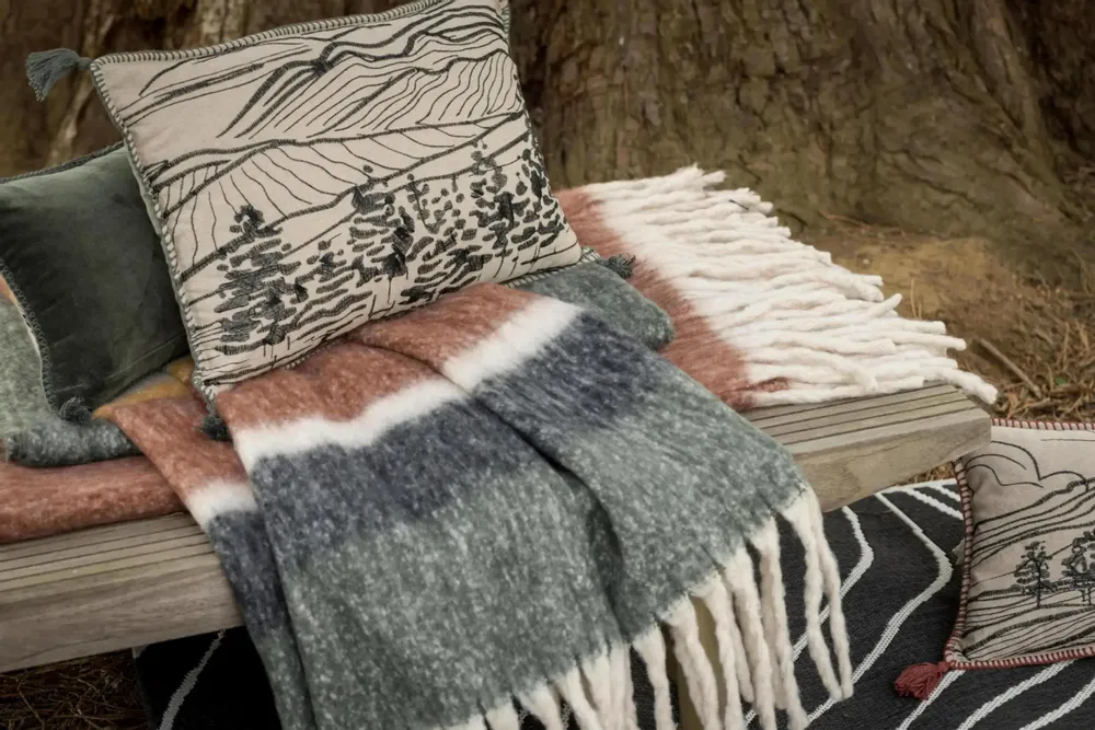 Throw blankets - Isabel Recycled Plain Throw Rouille 130 X 160 - MAISON VIVARAISE - SDE VIVARAISE WINKLER