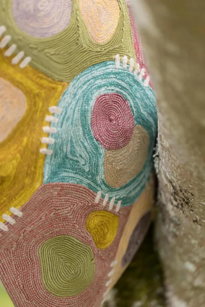 Coussins - Coussin brodé Nestor Mineral 45 x 45 - MAISON VIVARAISE - SDE VIVARAISE WINKLER