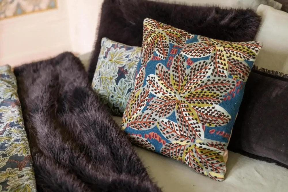 Throw blankets - Maxi recycled throw Nolan Caviar 180 X 220 - MAISON VIVARAISE - SDE VIVARAISE WINKLER