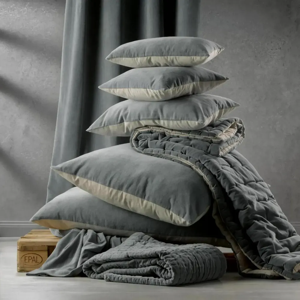 Cushions - Plain Cushion Elise Ficelle 30 X 50 - MAISON VIVARAISE - SDE VIVARAISE WINKLER