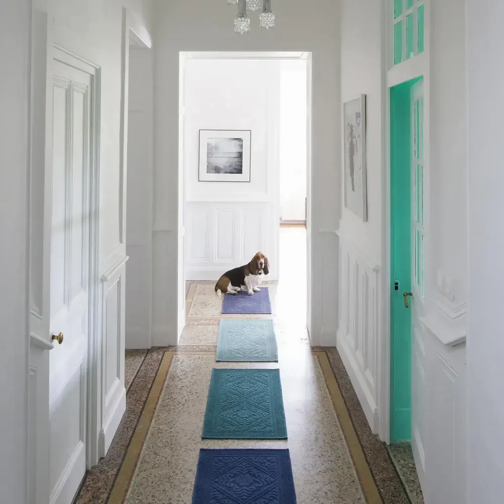 Other bath linens - Enzo Bath Mat Vert de gris 54 X 110 - MAISON VIVARAISE - SDE VIVARAISE WINKLER