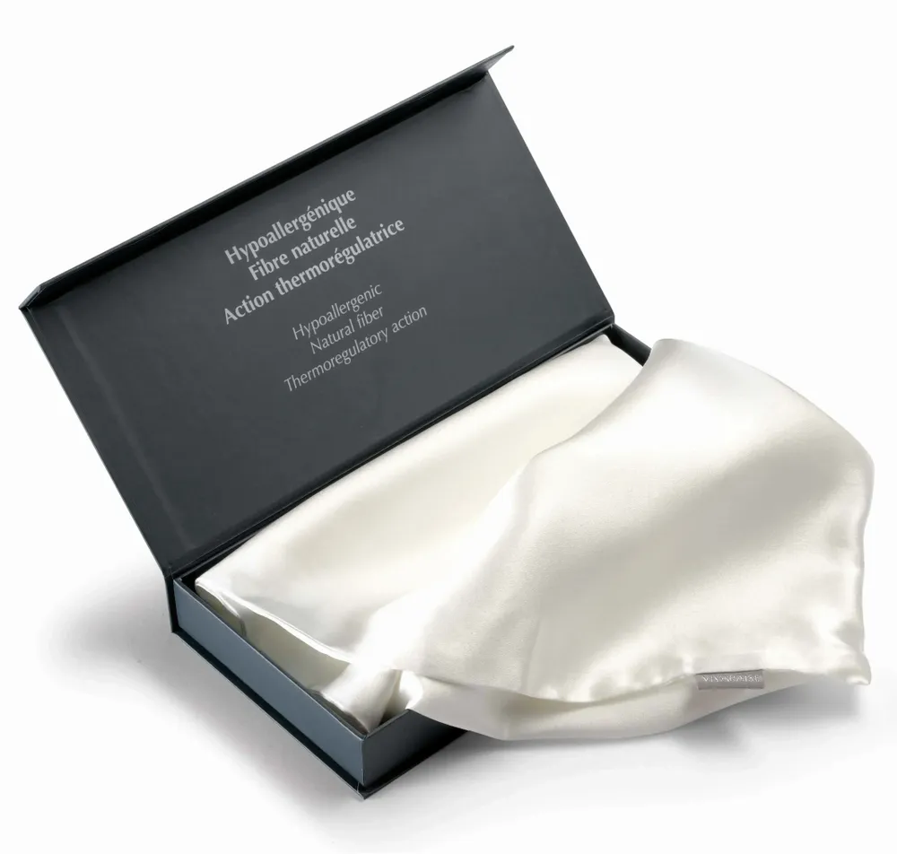 Linge de lit - Taie d'oreiller Ashley Neige 65 x 65 - MAISON VIVARAISE - SDE VIVARAISE WINKLER