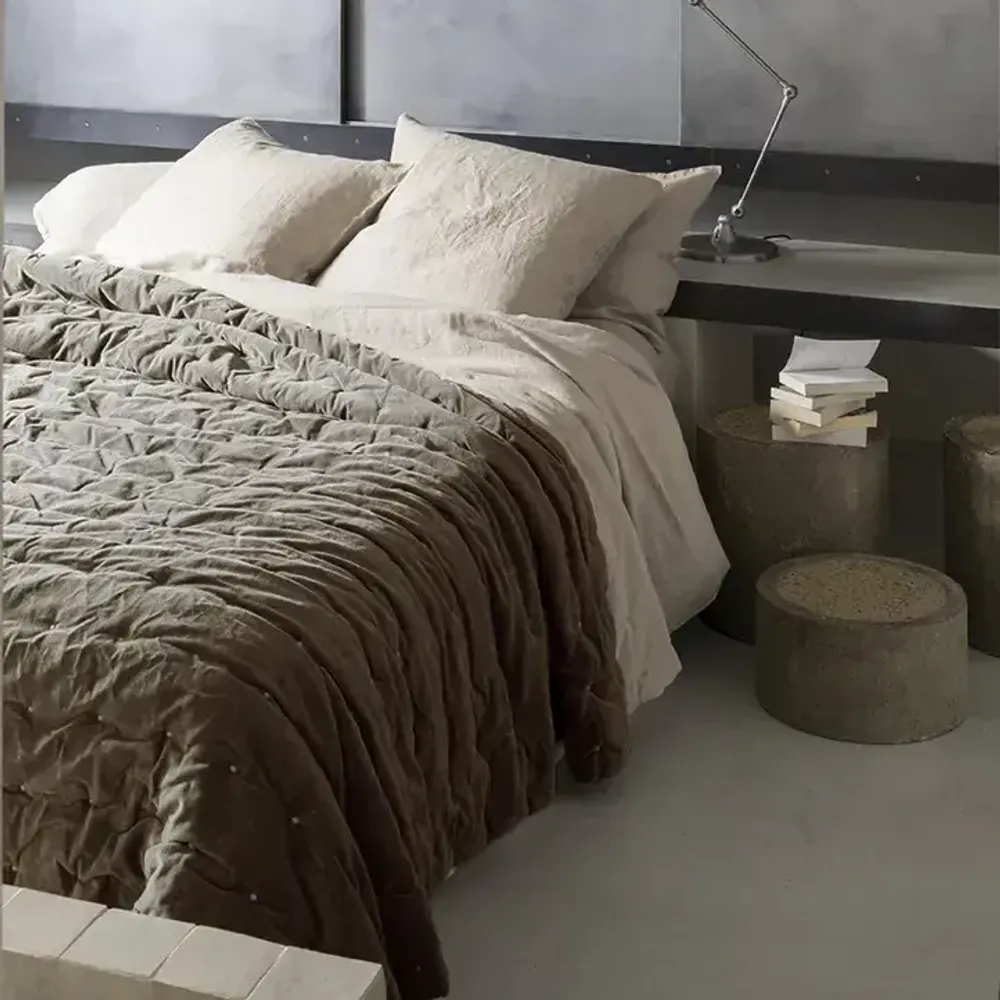 Bed linens - Elise Bed Throw Ficelle 240 X 260 - MAISON VIVARAISE - SDE VIVARAISE WINKLER