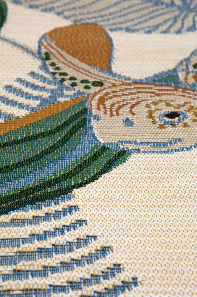 Tapis - Tapis Dori outdoor Lagon Diamètre 160 cm - MAISON VIVARAISE - SDE VIVARAISE WINKLER