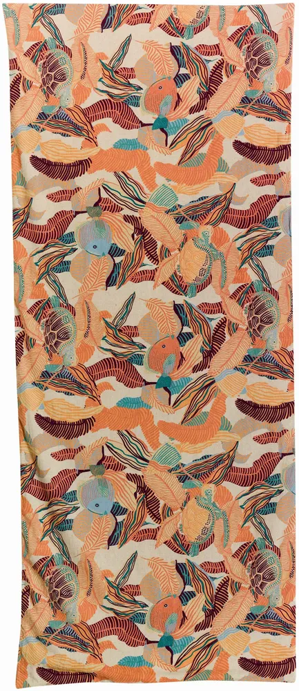 Bed linens - Dori Printed Comforter Papaye 85 X 200 - MAISON VIVARAISE - SDE VIVARAISE WINKLER