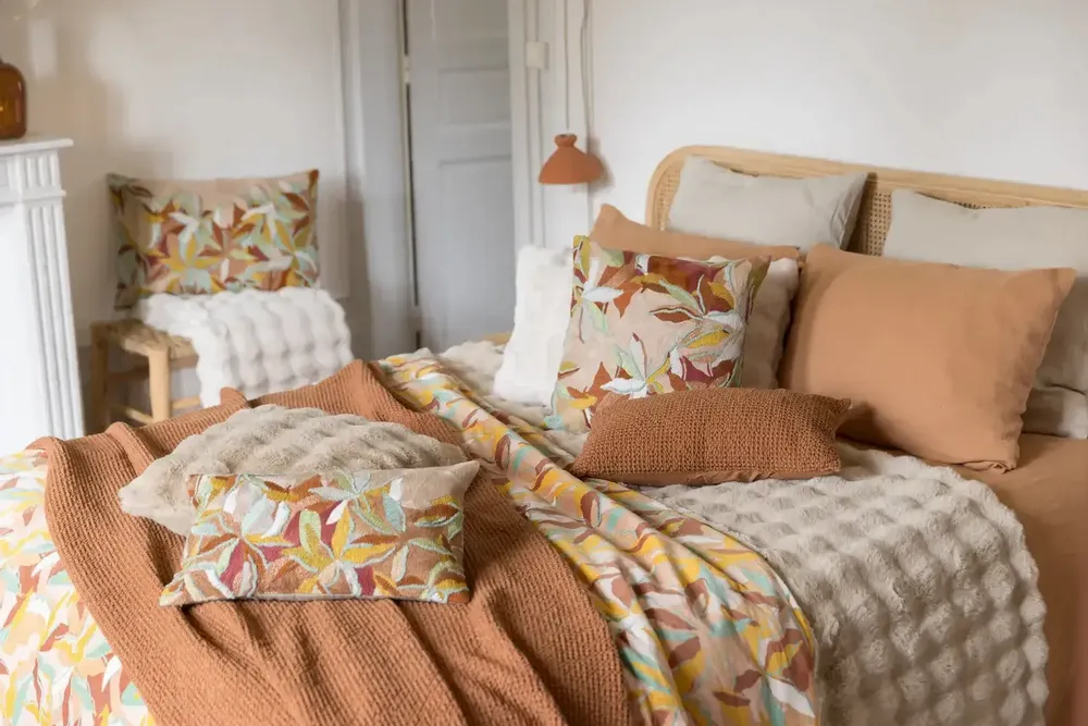 Bed linens - Kala Pillowcase Cannelle 50 X 75 - MAISON VIVARAISE - SDE VIVARAISE WINKLER