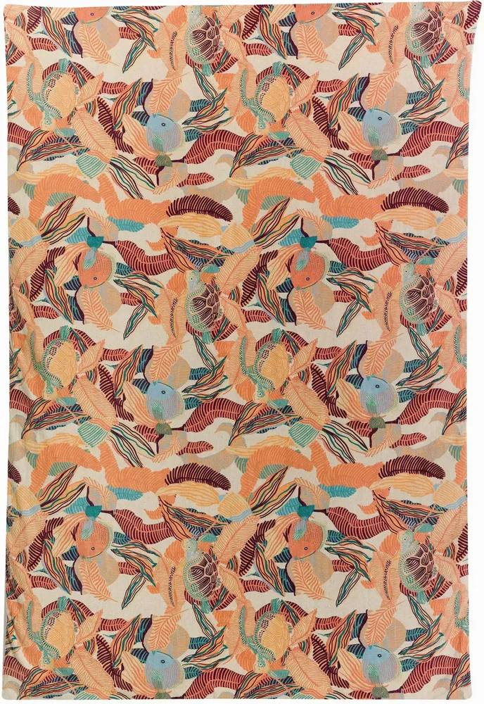 Throw blankets - Dori Printed Throw Blanket Papaye 135 X 200 - MAISON VIVARAISE - SDE VIVARAISE WINKLER