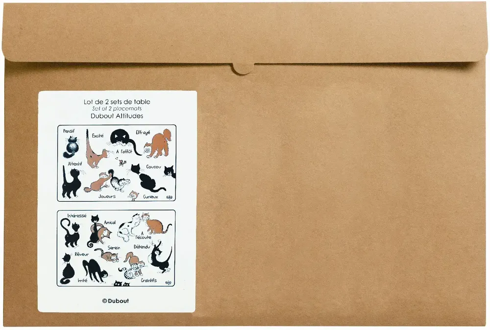 Nappes - Lot de 2 sets de table Dubout Attitudes Noir/roux 30 x 45 - MAISON VIVARAISE - SDE VIVARAISE WINKLER