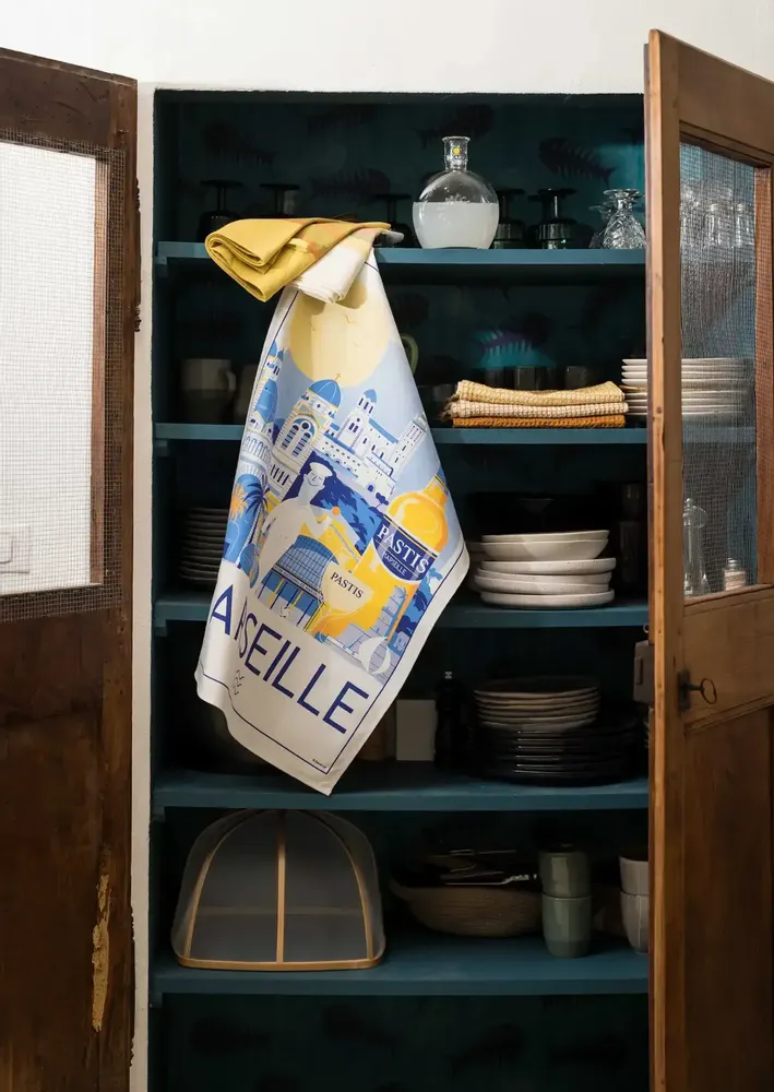 Torchons - Torchon Marseille Blanc 48 x 72 - MAISON VIVARAISE - SDE VIVARAISE WINKLER