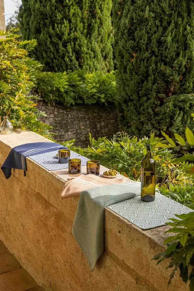 Dish towels - Rib Recycled Tea Towel Thym 50 X 70 - MAISON VIVARAISE - SDE VIVARAISE WINKLER