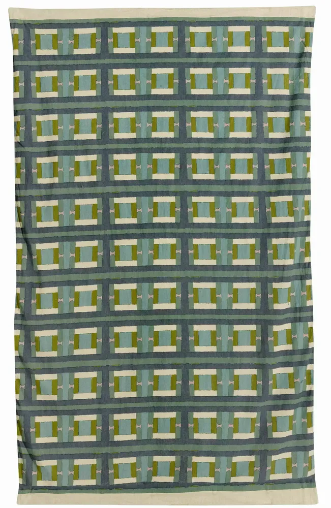 Throw blankets - Taho Printed Throw Blanket Vert de gris 135 X 200 - MAISON VIVARAISE - SDE VIVARAISE WINKLER