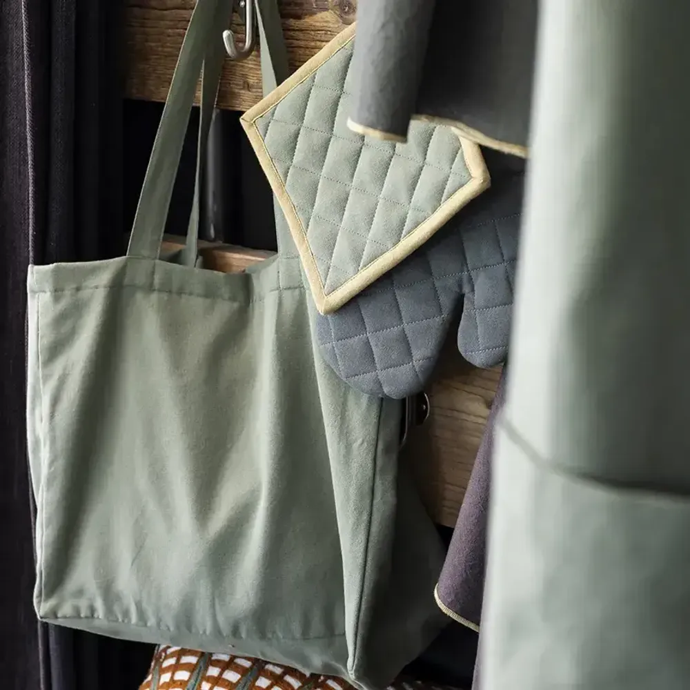 Bags and totes - Grace Recycled Shopping Bag Matcha 35 X 40 X 15 - MAISON VIVARAISE - SDE VIVARAISE WINKLER