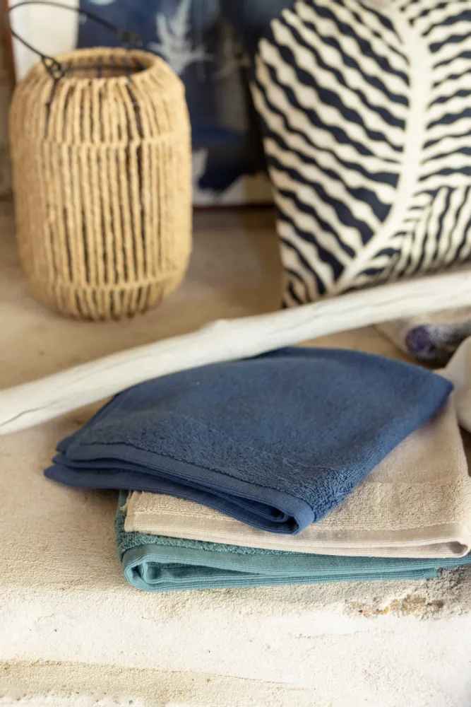 Kitchen utensils - Curl Eyelet Hand Towel Encre 50 X 50 - MAISON VIVARAISE - SDE VIVARAISE WINKLER