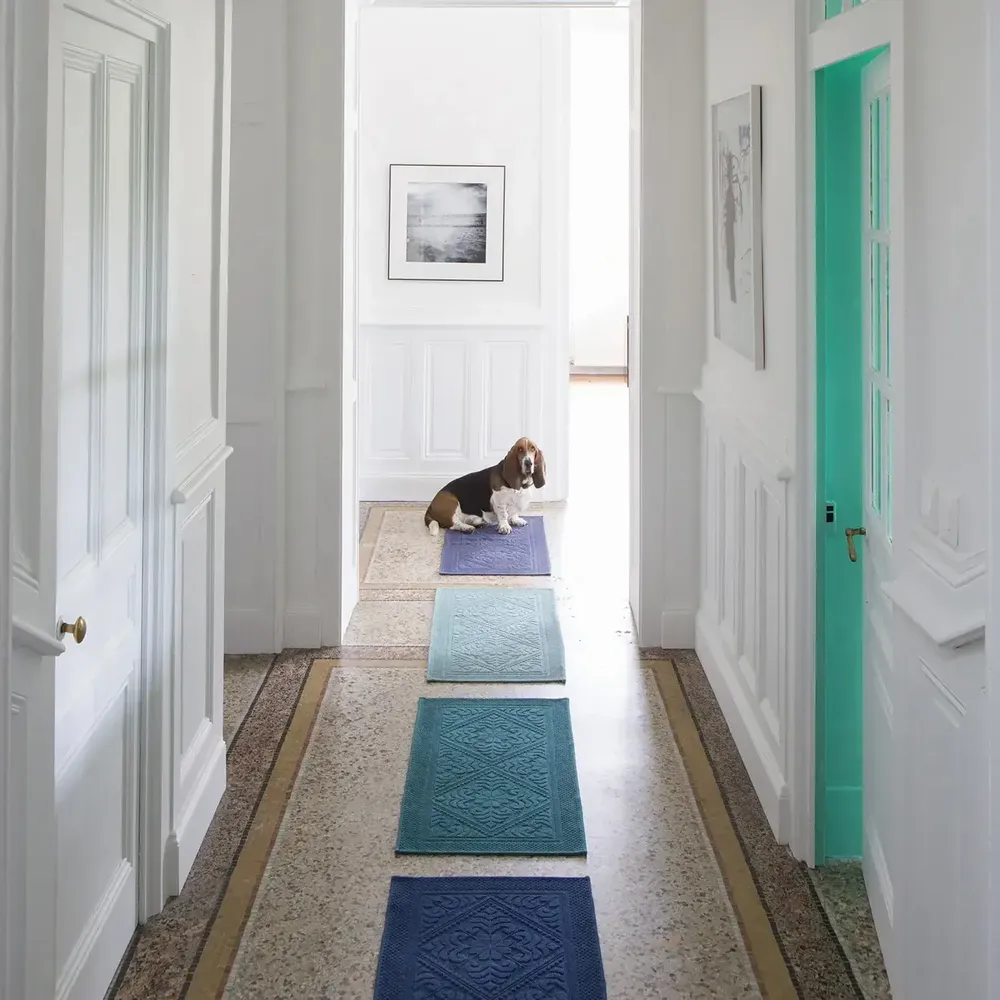 Other bath linens - Enzo Bath Mat Vert de gris 54 X 64 - MAISON VIVARAISE - SDE VIVARAISE WINKLER