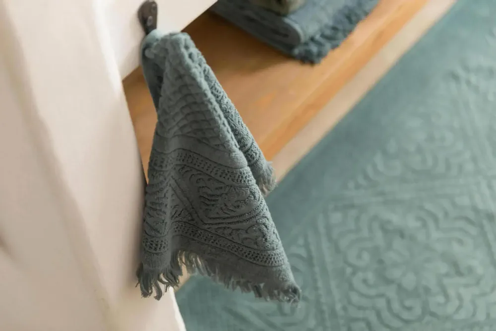 Serviettes de bain - Serviette invité uni Zoe Thym 30 x 50 - MAISON VIVARAISE - SDE VIVARAISE WINKLER