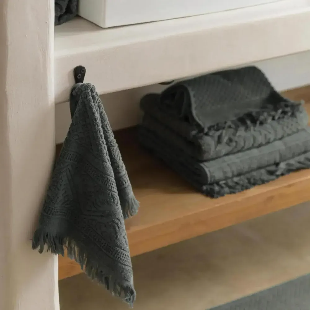 Serviettes de bain - Drap de douche uni Zoe Thym 70 x 140 - MAISON VIVARAISE - SDE VIVARAISE WINKLER