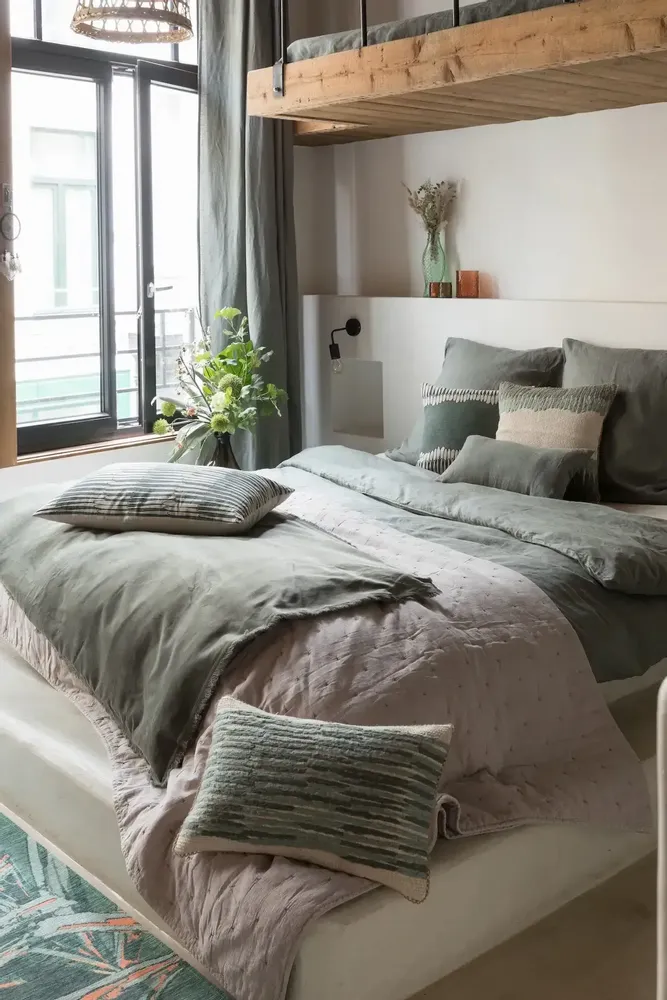 Linge de lit - Drap plat Zeff Thym 240 x 300 - MAISON VIVARAISE - SDE VIVARAISE WINKLER