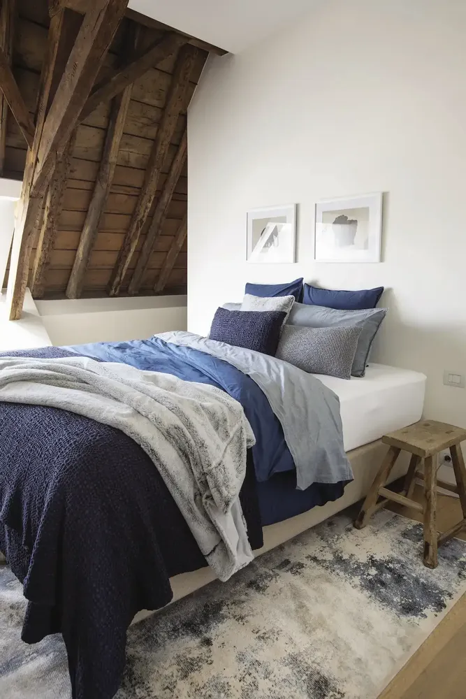 Bed linens - Tana Bed Throw Cobalt 180 X 260 - MAISON VIVARAISE - SDE VIVARAISE WINKLER