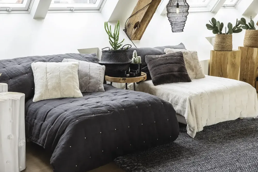 Bed linens - Zeff Bed Throw Tonnerre 180 X 260 - MAISON VIVARAISE - SDE VIVARAISE WINKLER