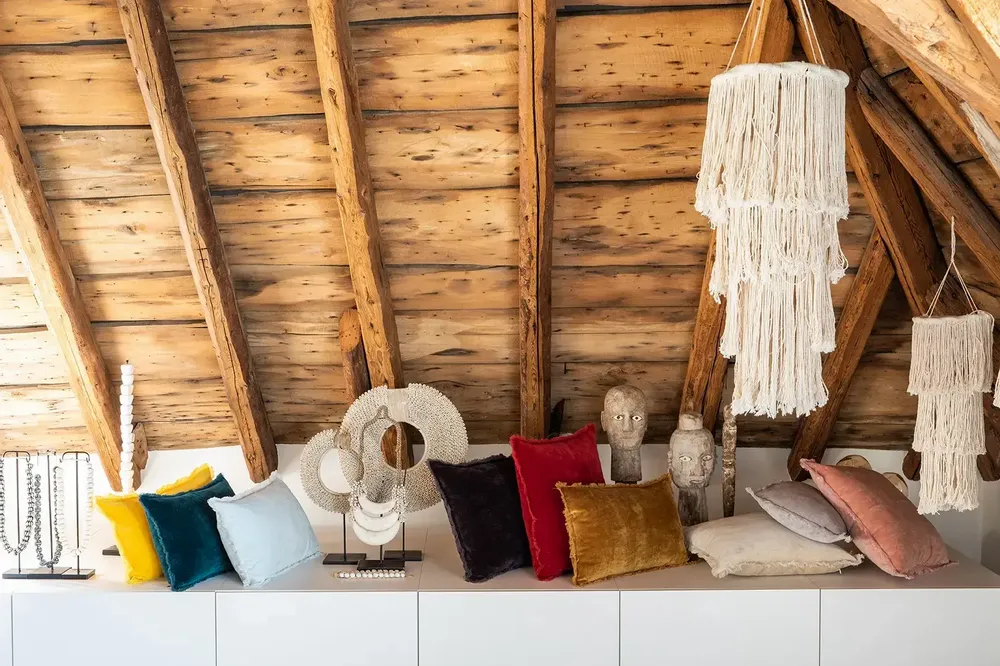 Coussins - Coussin uni Fara Pink 45 x 45 - MAISON VIVARAISE - SDE VIVARAISE WINKLER