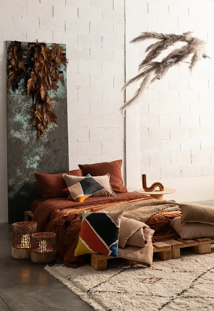 Linge de lit - Taie d'oreiller Zeff Caramel 65 x 65 - MAISON VIVARAISE - SDE VIVARAISE WINKLER