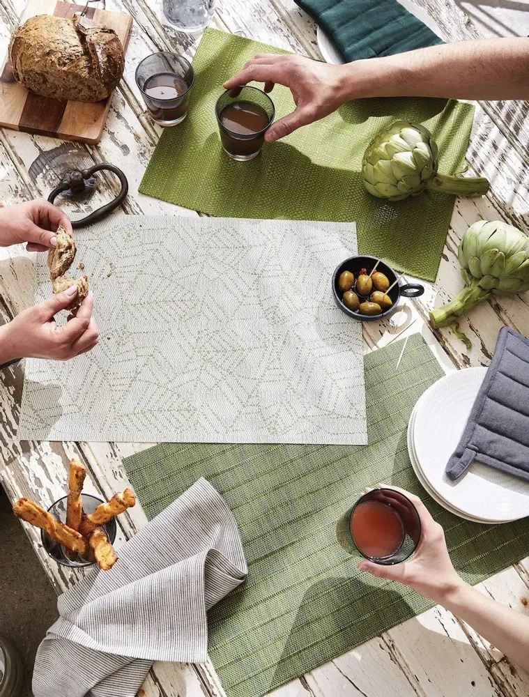 Table cloths - Manoka Placemat Set Eucalyptus 33 X 45 - MAISON VIVARAISE - SDE VIVARAISE WINKLER