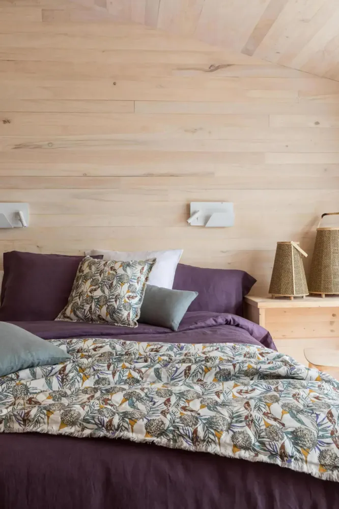 Linge de lit - Taie d'oreiller Zeff Raisin 65 x 65 - MAISON VIVARAISE - SDE VIVARAISE WINKLER