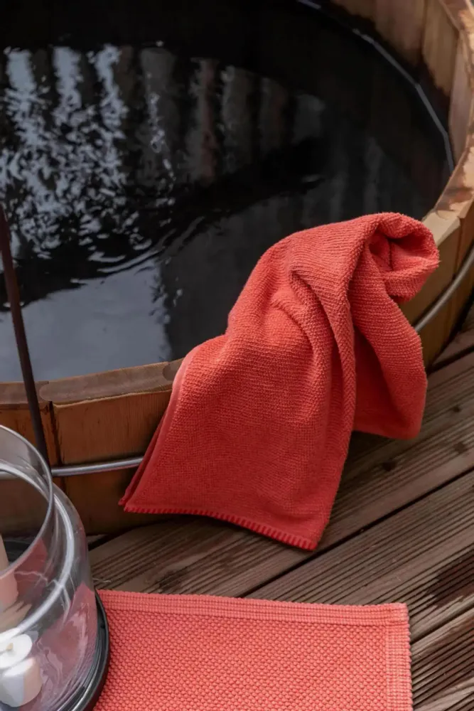 Bath towels - Guest Towel Bora Corail 30 X 50 - MAISON VIVARAISE - SDE VIVARAISE WINKLER