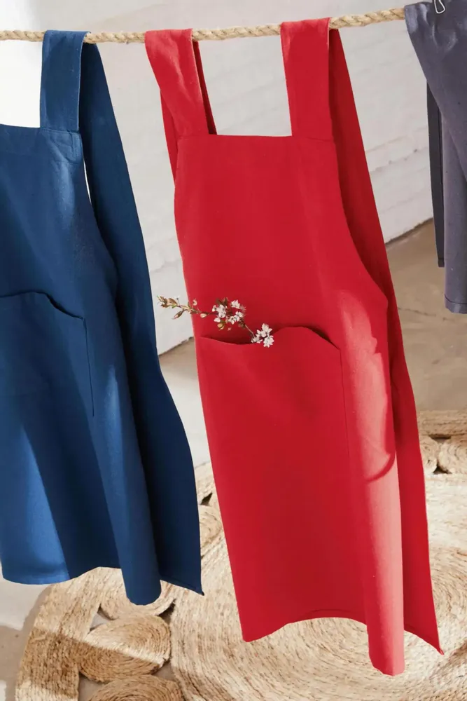 Tabliers de cuisine - Tablier de cuisine Gen Rouge Recyclé 120 x 85 - MAISON VIVARAISE - SDE VIVARAISE WINKLER