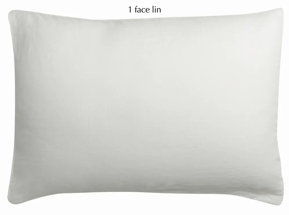 Linge de lit - Taie d'oreiller Linco Blanc 50 x 75 - MAISON VIVARAISE - SDE VIVARAISE WINKLER