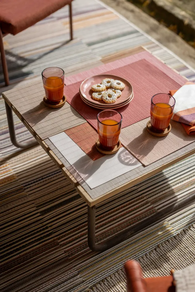 Table cloths - Manoka Placemat Set Neige/Argent 33 X 45 - MAISON VIVARAISE - SDE VIVARAISE WINKLER